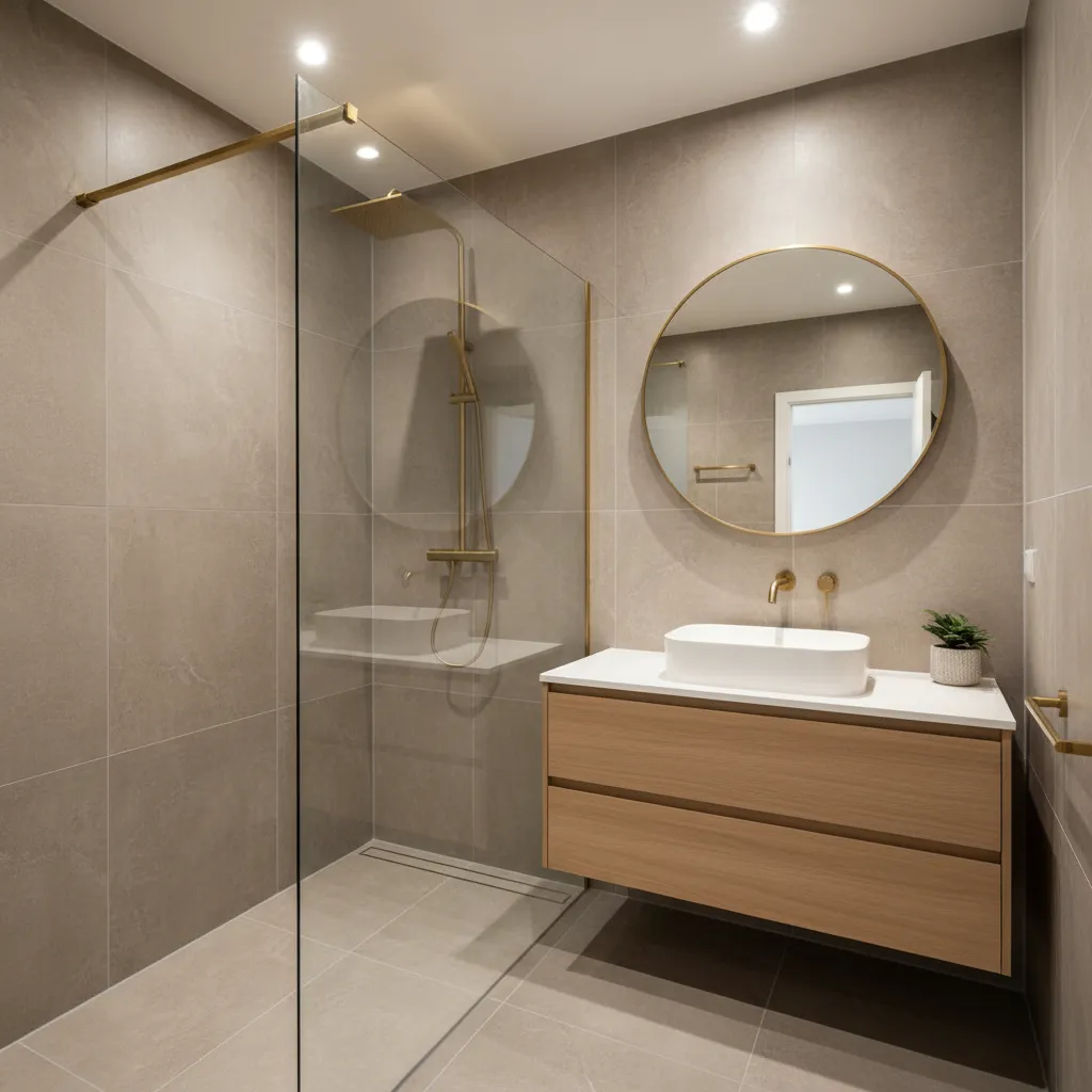 Baño moderno reformado con ducha